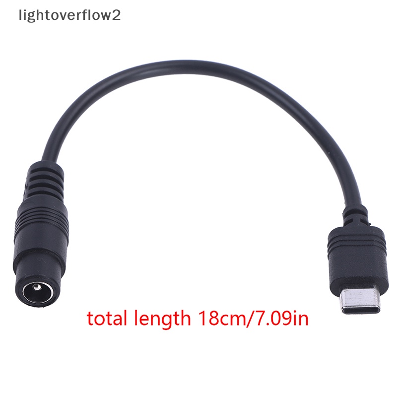 [lightoverflow2] Dc Type-C Female To 5.5 * 2.1 Female Kabel 5521jek Listrik DC Power Conector 5.5x2.1 Adapter USB Type C Converter [ID]