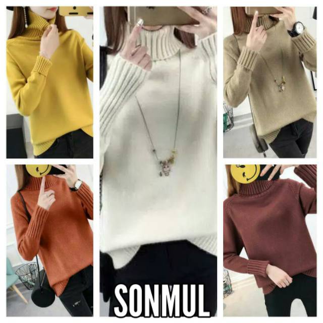 WOMAN WINTER NADIA TURTLENECK LONG SLEEVE TOP KNIT BAJU LENGAN PANJANG WANITA MUSIM DINGIN