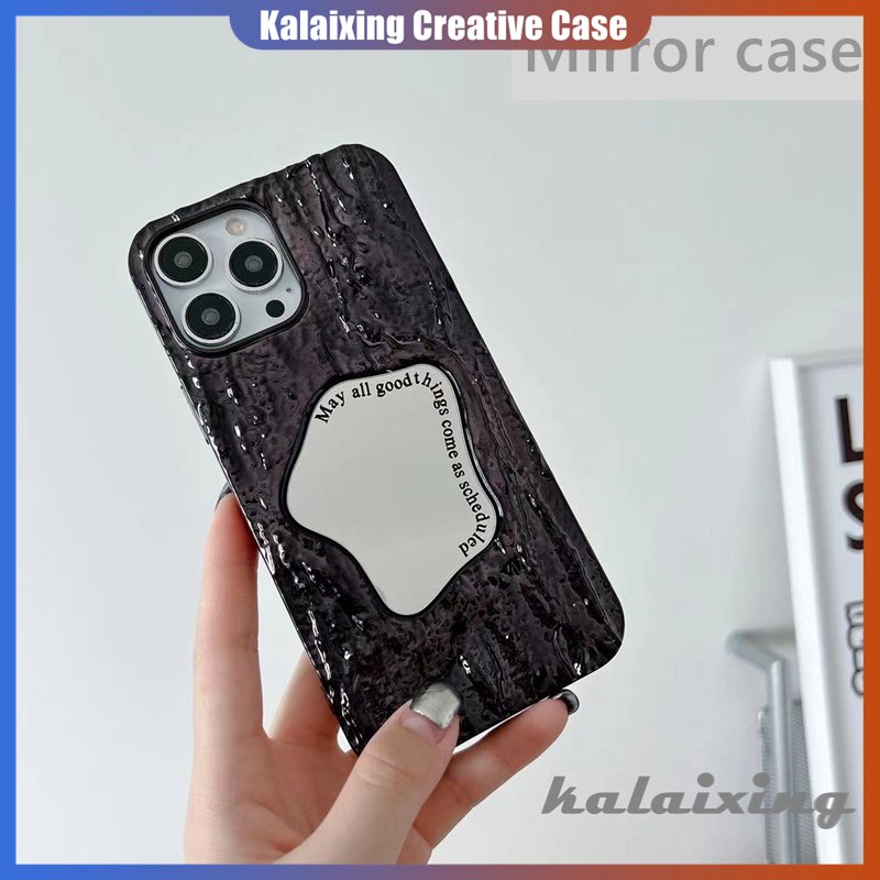 IPHONE Soft Case Cermin Gaya Untuk Iphone14 /13 /12 /11 Pro Max14 Plus X Xr Xs Max6 7 8 Plus Tekstur Lipit Penutup Belakang
