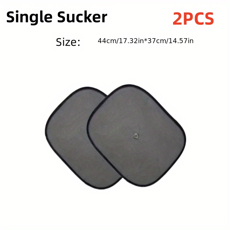 2pcs Mobil Suction Cup Peredam Panas Sisi Blocking Kerai Tirai Sun Visor Interior Kaca Depan Mobil Jendela Stiker Sun Net Cloth Gear Cover