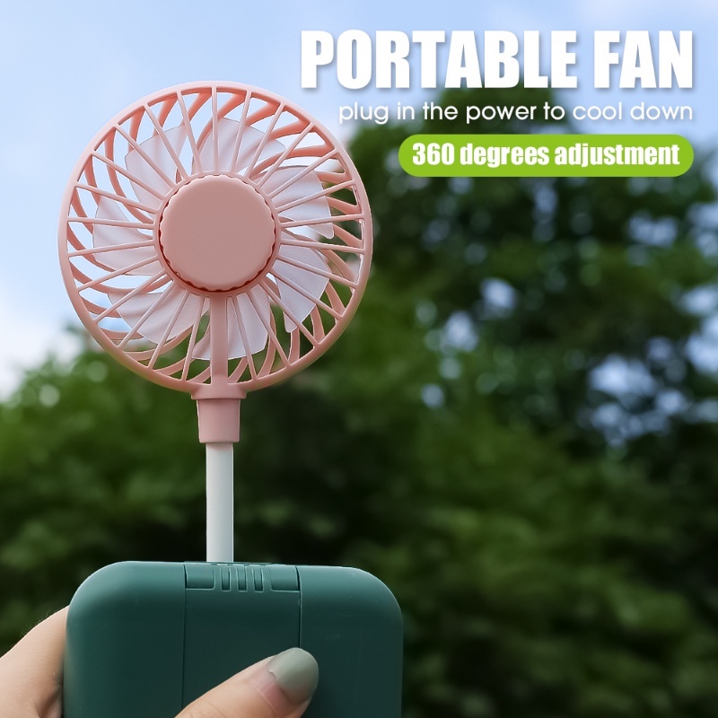Adjustable Stylish Indah USB In-line Kipas Angin Multifungsi Musim Panas Pendingin Kantor Asrama Desktop Luar Ruangan Portabel Saku Silent Mini Fan