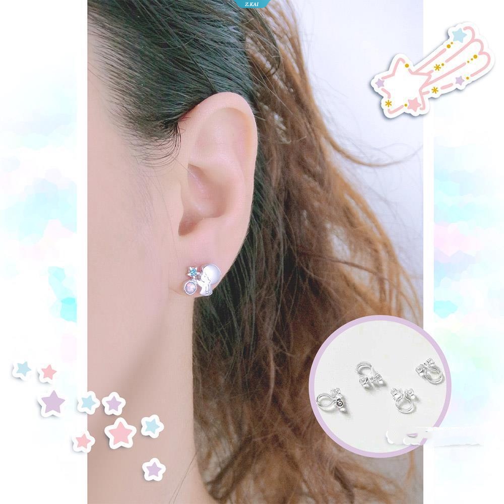 Sanrio Gemini Kikilala Xingx Fragment Sterling Silver Earrings Perhiasan Perak Hadiah Ulang Tahun Cewek Perhiasan Eardrop Jewelry Hadiah Gadis [ZK]