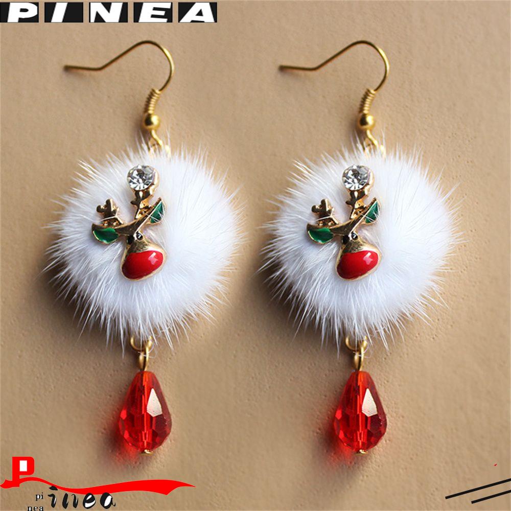 Anting Kait Nanas Snowflake Fashion Tema Natal Santa Claus Perhiasan Anting Natal