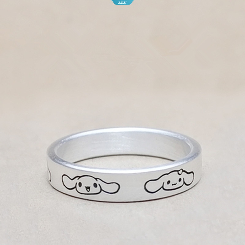 Cinnamoroll Pembukaan Yang Dapat Disesuaikan Lima Ekspresi Cincin Anime Pasangan Fashion Sederhana Cincin Cinnamoroll Lucu Cincin Kartun Hadiah Ulang Tahun [ZK