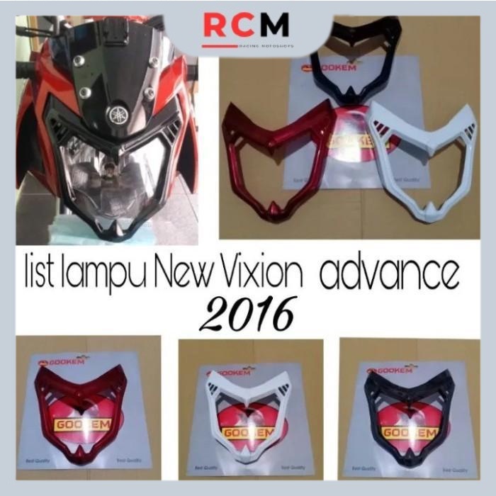 Aksesoris Vixion Cover / Lis Headlamp / Batok Lampu NVL vixion new