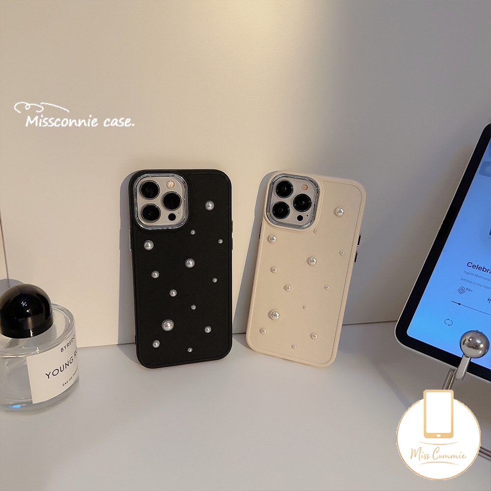 IPHONE 3d Mutiara Romantis Langit Berbintang Electroplate Case Kompatibel Untuk Iphone11 Pro MAX 7plus 8plus 14 7 8 Plus XR 14 12 13 Pro MAX X XS MAX Plating Shockproof Simple Soft TPU Back Case