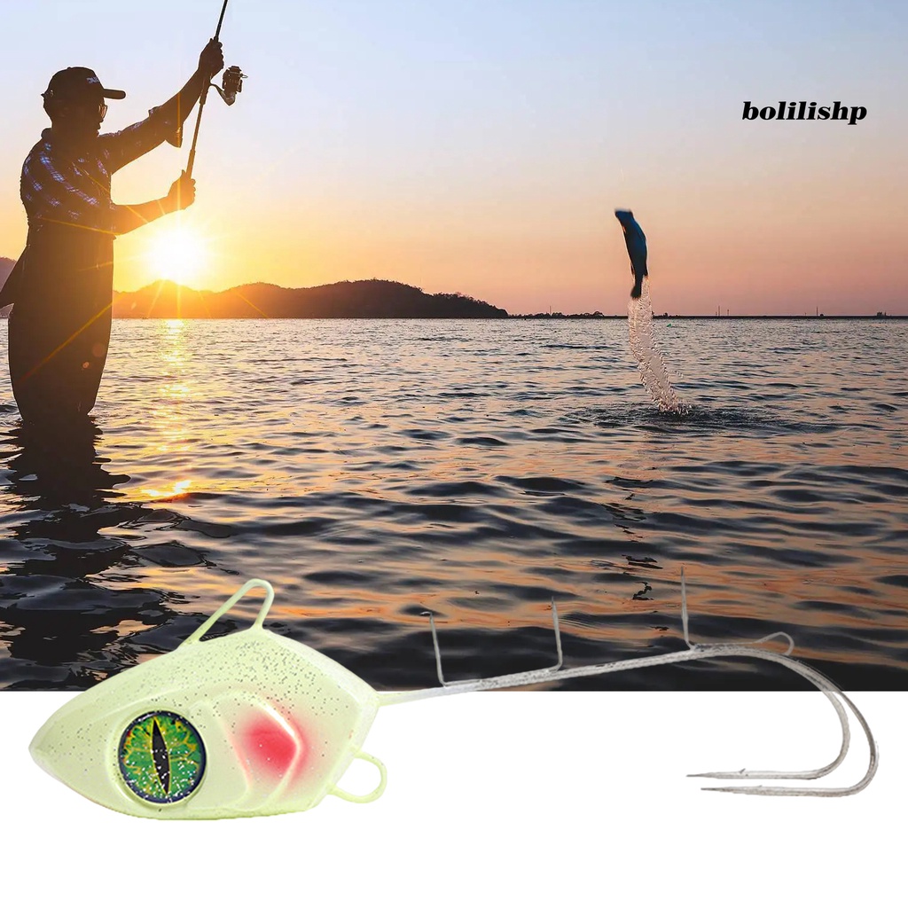 Bo-17cm/500g Kepala Ikan Kait Desain Bercahaya Ujung Kait Tajam Tahan Lama Kekuatan Tinggi 3D Simulasi Fisheye Memancing Compact Jig Head Fishing Hook Untuk Memancing Tanah