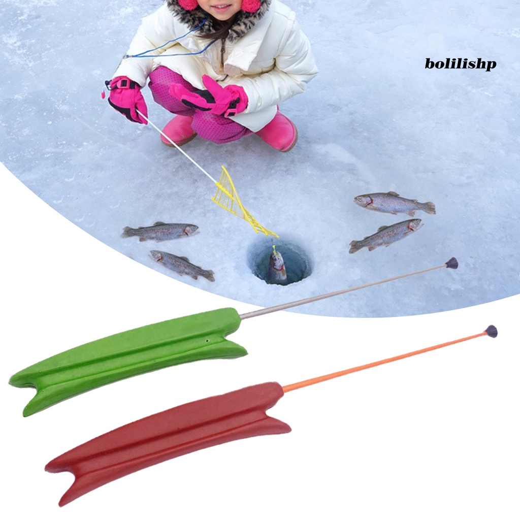 Bo-fishing Tiang Fleksibel Desain Ergonomis Adjustable Pegangan Tebal Anti Slip Es Memancing Kekuatan Tinggi Anak Ice Fishing Rod Untuk Outdoor