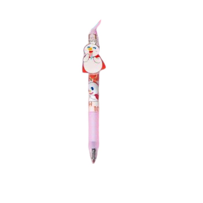 Pulpen Model boneka mixue / Ballpoint Gel Mixue VARIAN snowking / Pulpen Hitam