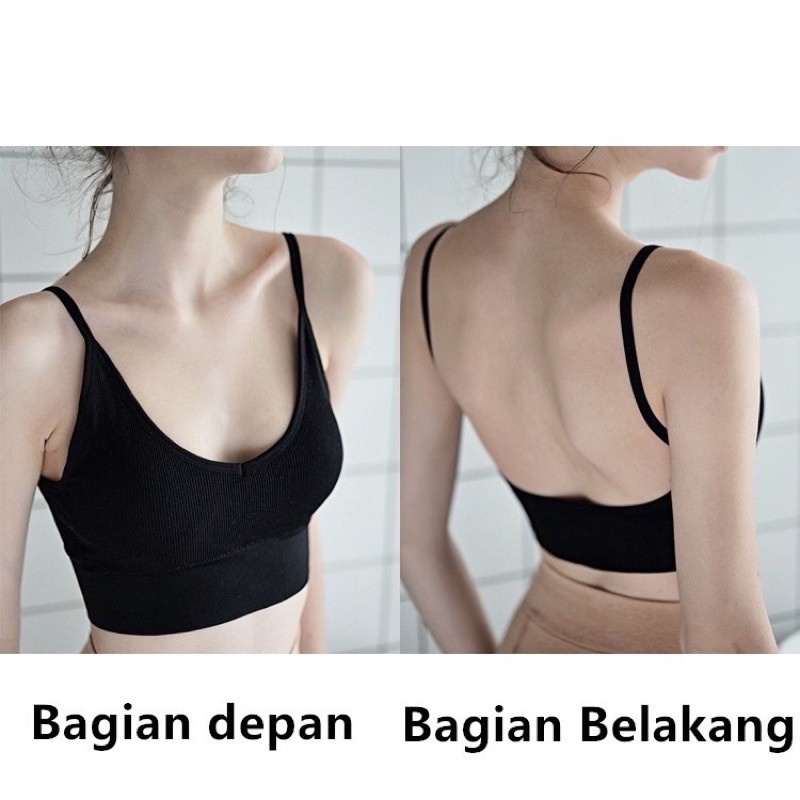 Pakaian Dalam Sports Bra Olahraga Remaja Wanita Tanpa Kawat Bahan Halus Import