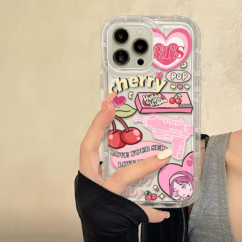 IPHONE Casing Ponsel Transparan Kompatibel Untuk Iphone14 13 12 11 Pro XS X XR Max8 +7Plus Casing Lembut TPU Silikon Shockproof Cover