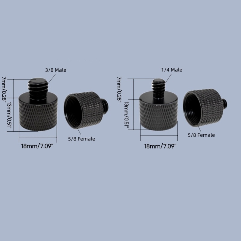 Cre Microphone Stand Adapter Screw Sekrup Konverter 5per8 3/8 1/4 Untuk Microphone Kamera Tripod Stand Sekrup Aluminium Allo