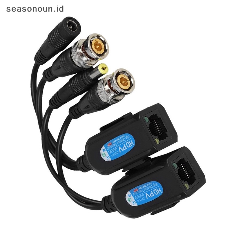 Seasonoun 1pasang CCTV Coax BNC Video Power Balun Transceiver Ke CAT5e 6konektor RJ45.