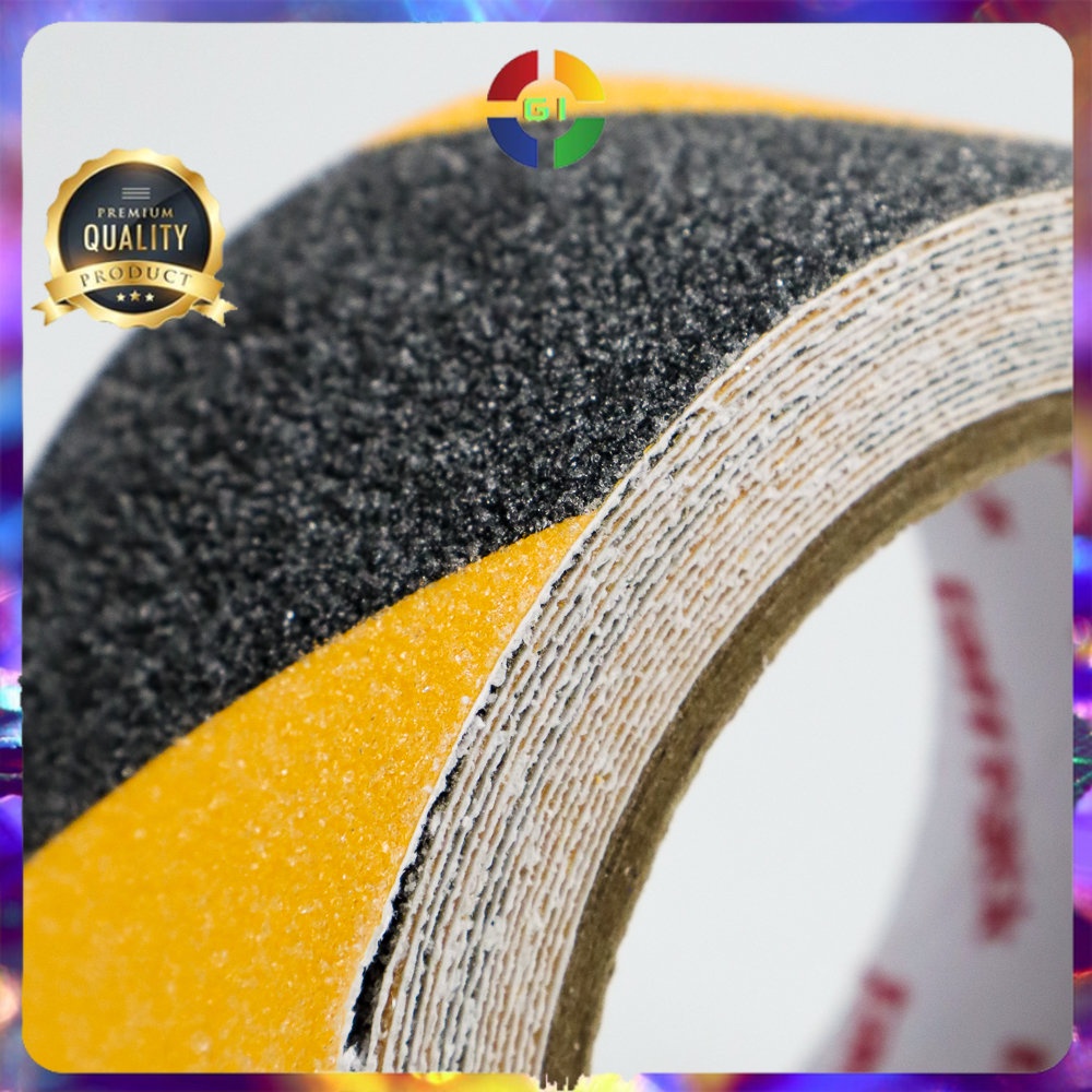 (GI) Lakban Anti Slip Tangga Lantai Selotip Tape Safety Silika Berbagai Warna