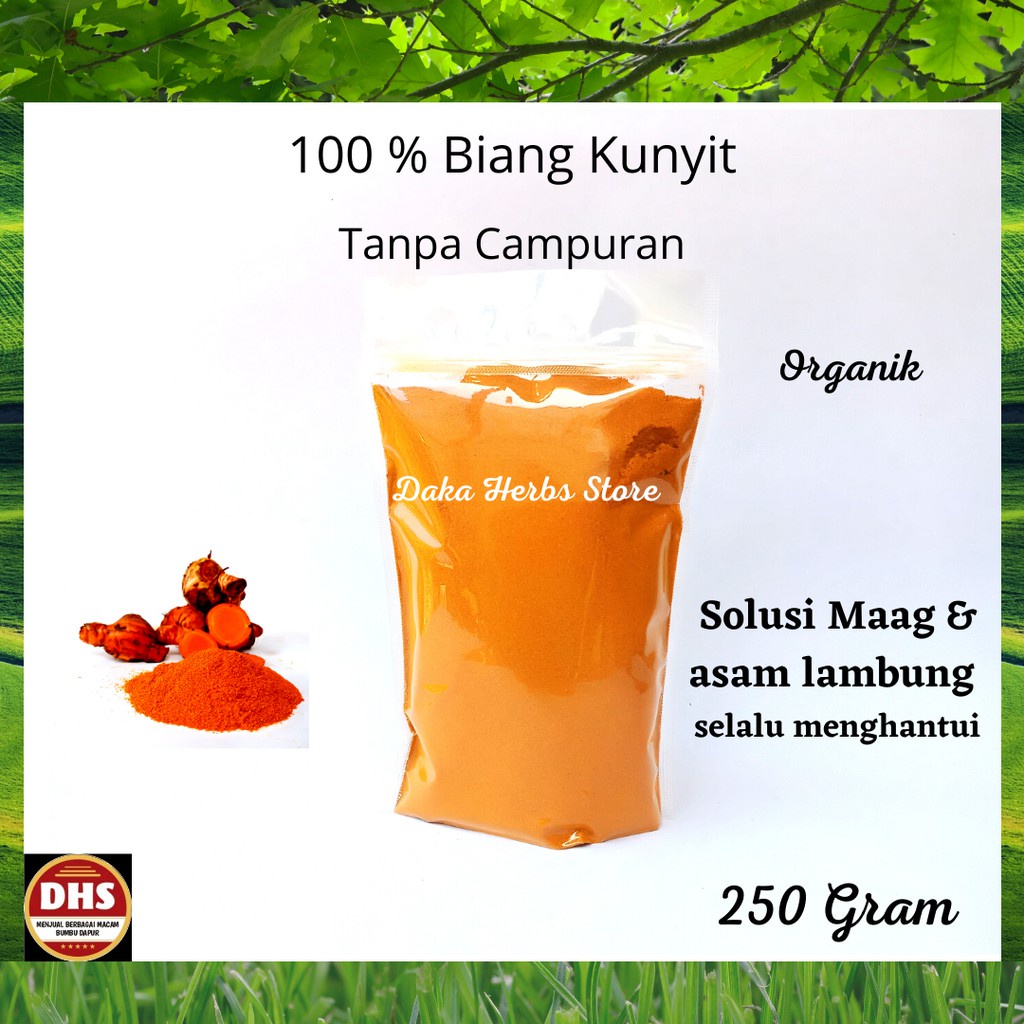

Ready Stock COD / Biang kunyit bubuk murni (250 g)