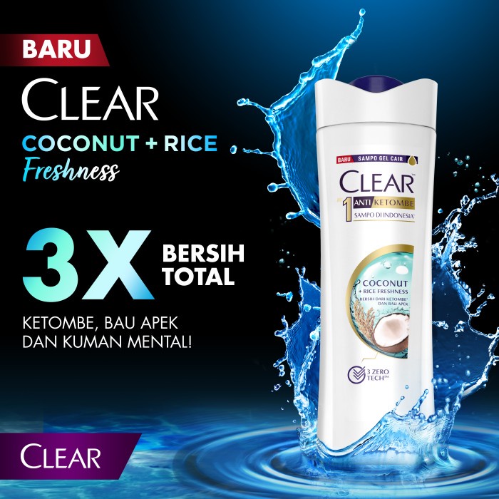 CLEAR Shampoo Coconut Oil + Rice 160ml