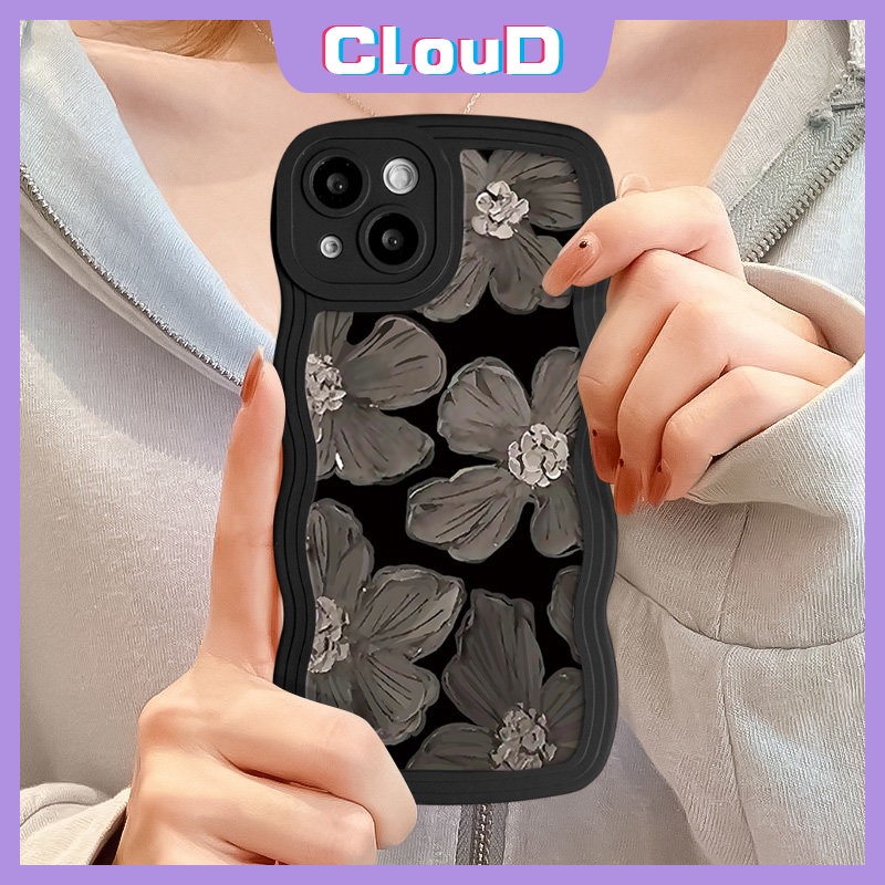 Case Bunga Lukisan Cat Minyak Fashion Redmi 9C 9A 12C 9T 10 9 10C A1 10A A1+Redmi Note 9s 8 9 11s 10s 11 11 10 Pro Max POCO X3 NFC Pro M3 Mi 11T Pro Soft Tpu Wavy Edge Sarung Bunga Art