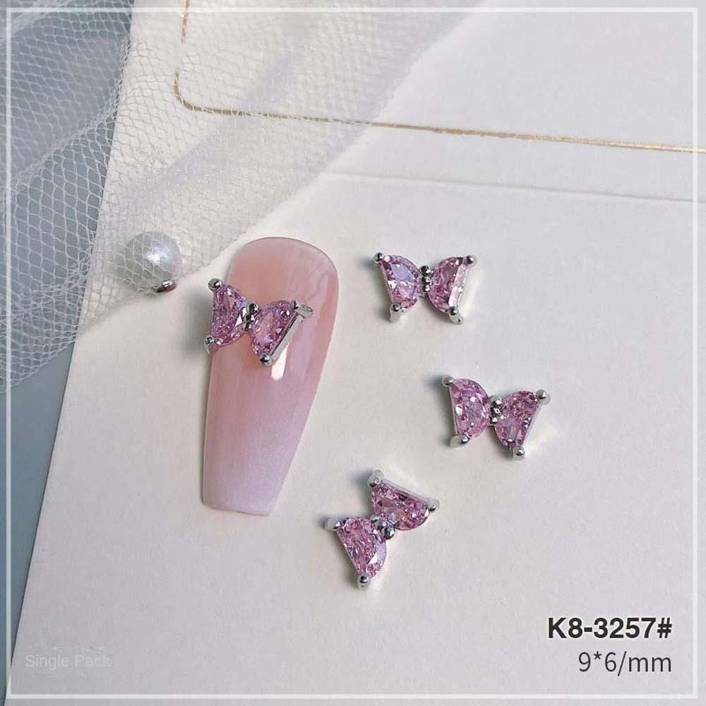 Mxbeauty Dekorasi Nail Art Zirkon Gadis Cinta Hati Liontin Manikur Aksesoris Kristal Nail Art Berlian