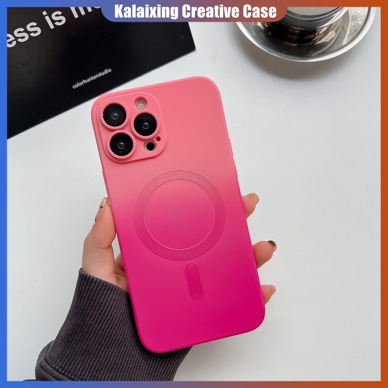 IPHONE Casing Ponsel Fungsi Magnetik Gradasi Untuk Iphone14Plus14Pro Max13Pro Max13Pro 13pro 14pro11dengan Film Perlindungan Lensa Silikon Lembut Penutup Belakang