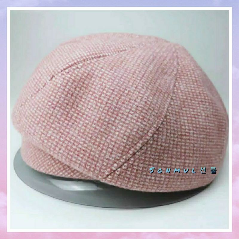 PLAID BARET WOMAN WINTER AUTUMN HAT IMPORT TOPI WANITA MUSIM DINGIN MUSIM GUGUR IMPOR