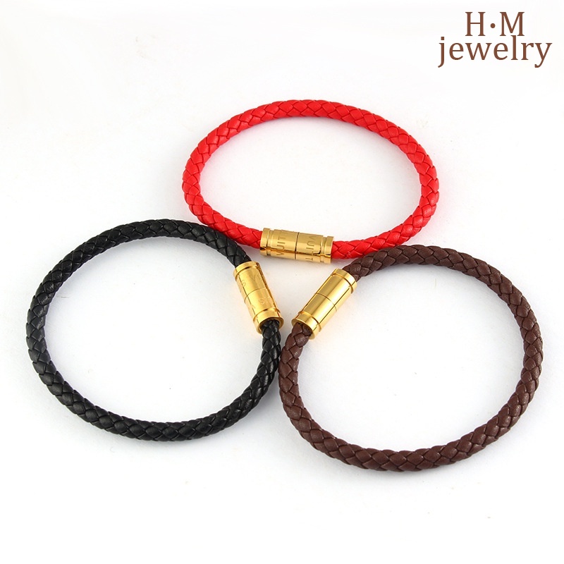 Gelang Tali Bunga Bucket Magnet Fashion Mewah Terjangkau Suction Magnetic Snap Opening Bracelet