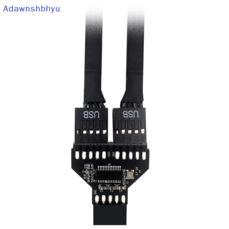 Adhyu Header HUB USB 9-pin USB 2.0 Adaptor Konektor 9pin Untuk Splitter RGB ID