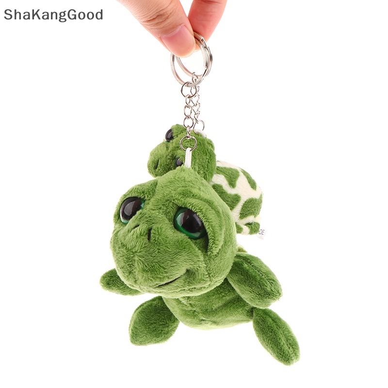 Selip7/10 cm Turtle Plush Stuffed Doll Lembut Mewah Mainan Gantungan Kunci Tas Liontin Anak Hadiah SKK