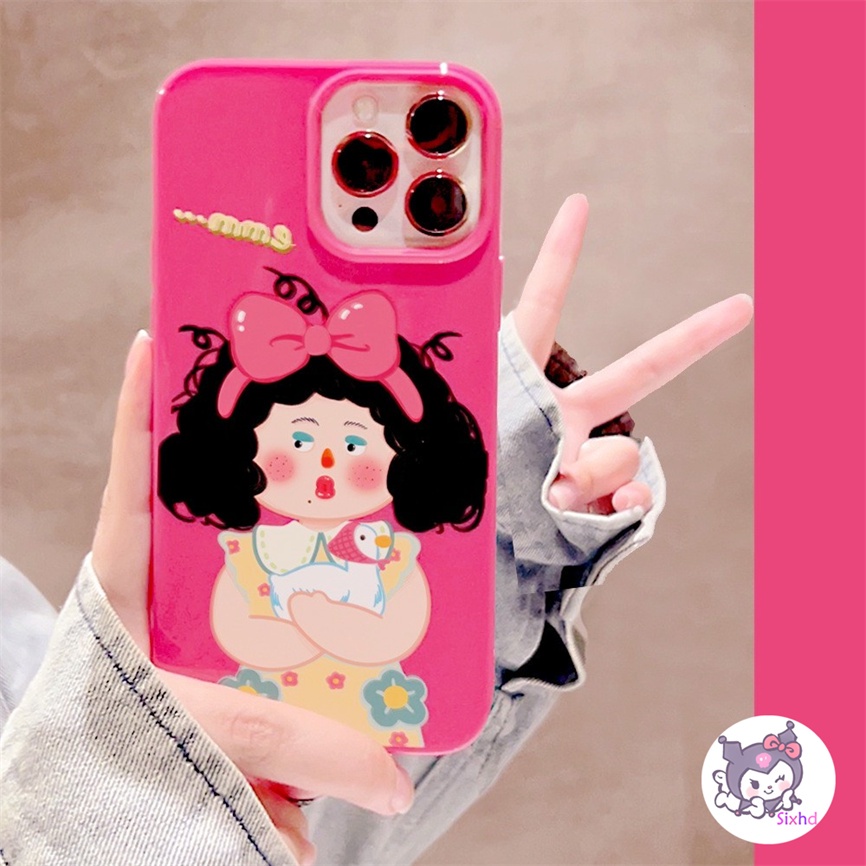 IPHONE Kompatibel Untuk Iphone14 13 12 11 Pro Max SE 2020 X Xr Xs Max8 7 6Plus Lucu Fashion Gadis Ponsel Case Lembut Shockproof Anti Jatuh Pelindung TPU Cover XJJJJ