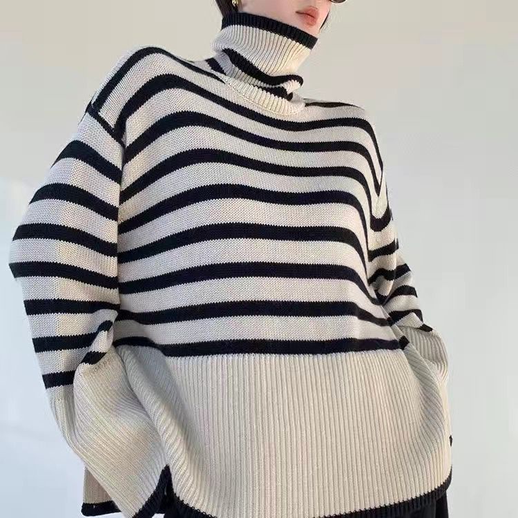 IMPORT NADINE WOMAN WINTER TURTLENECK KNIT SWEATER TOP BAJU RAJUT WANITA MUSIM DINGIN KOREAN STYLE