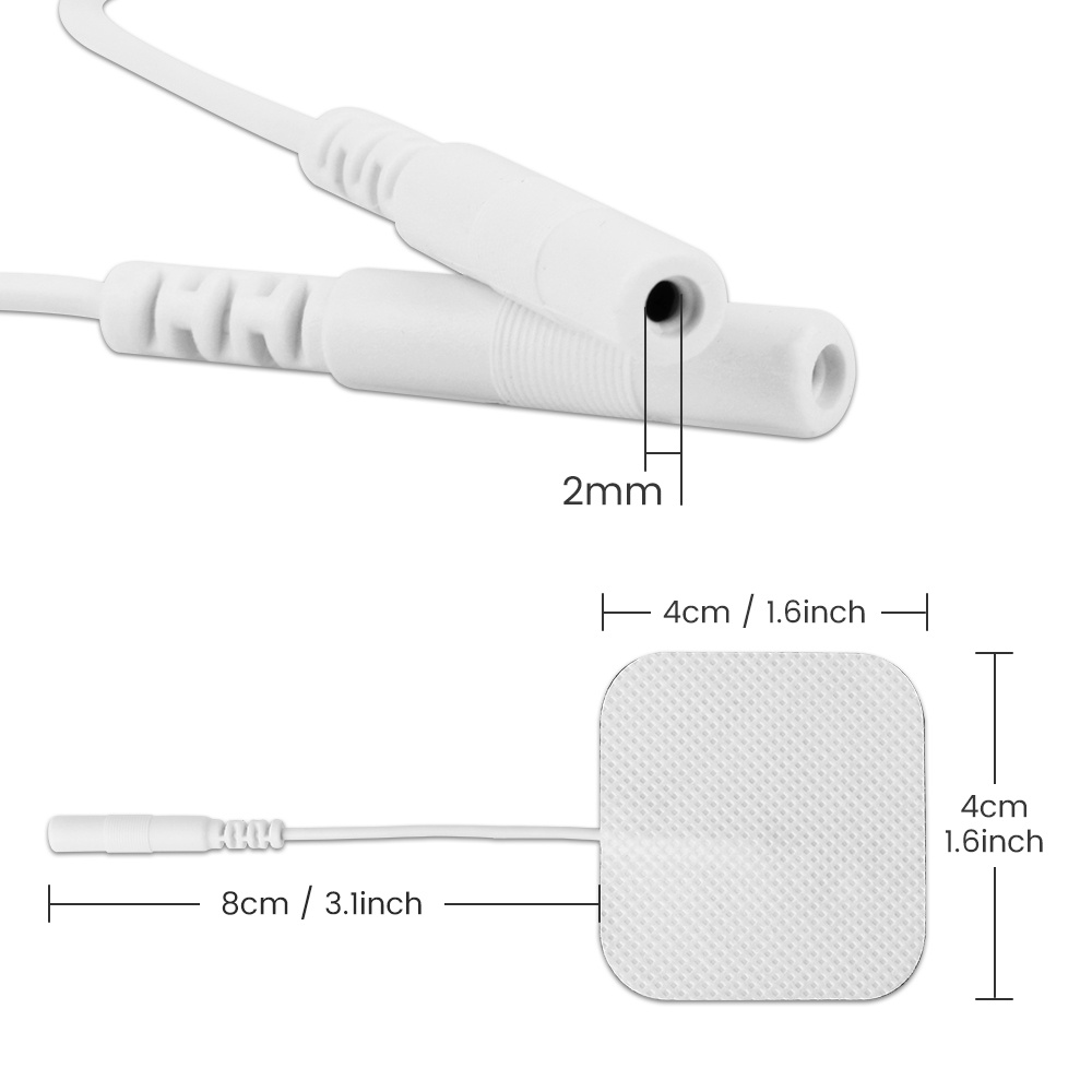 Pad Tens Kancing Pads Elektroda EMS / Alat Pijat Terapi Stroke Nyeri Sendi Otot SIze 4cm X 4cm 20Pcs