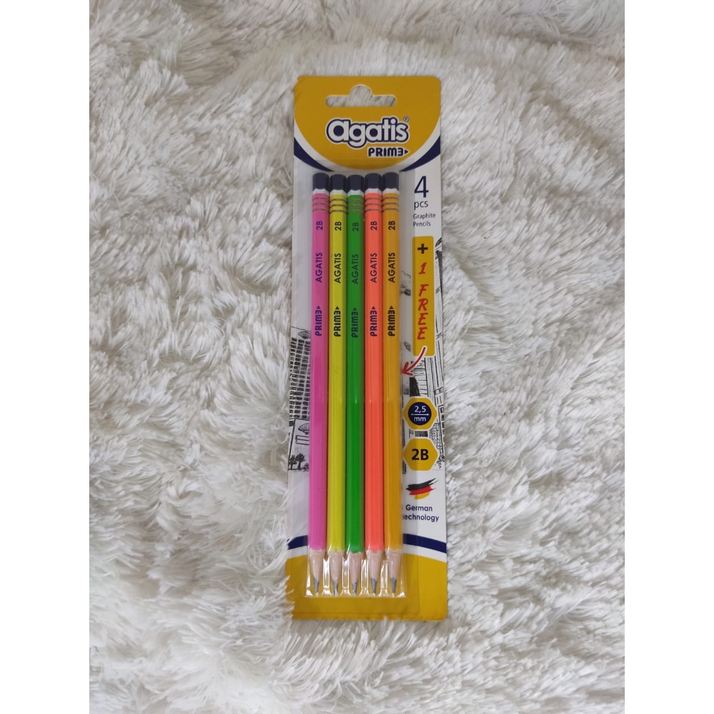 

Pensil Agatis 2B Prime Neon Isi 4 Free 1 - FBC501