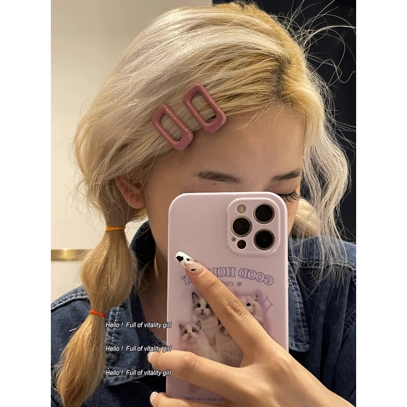 2pcs Mini Lucu Ins Morandi Warna Klip Jepit Rambut Hair Clip Hiasan Kepala Aksesori Rambut Untuk Perempuan Indah