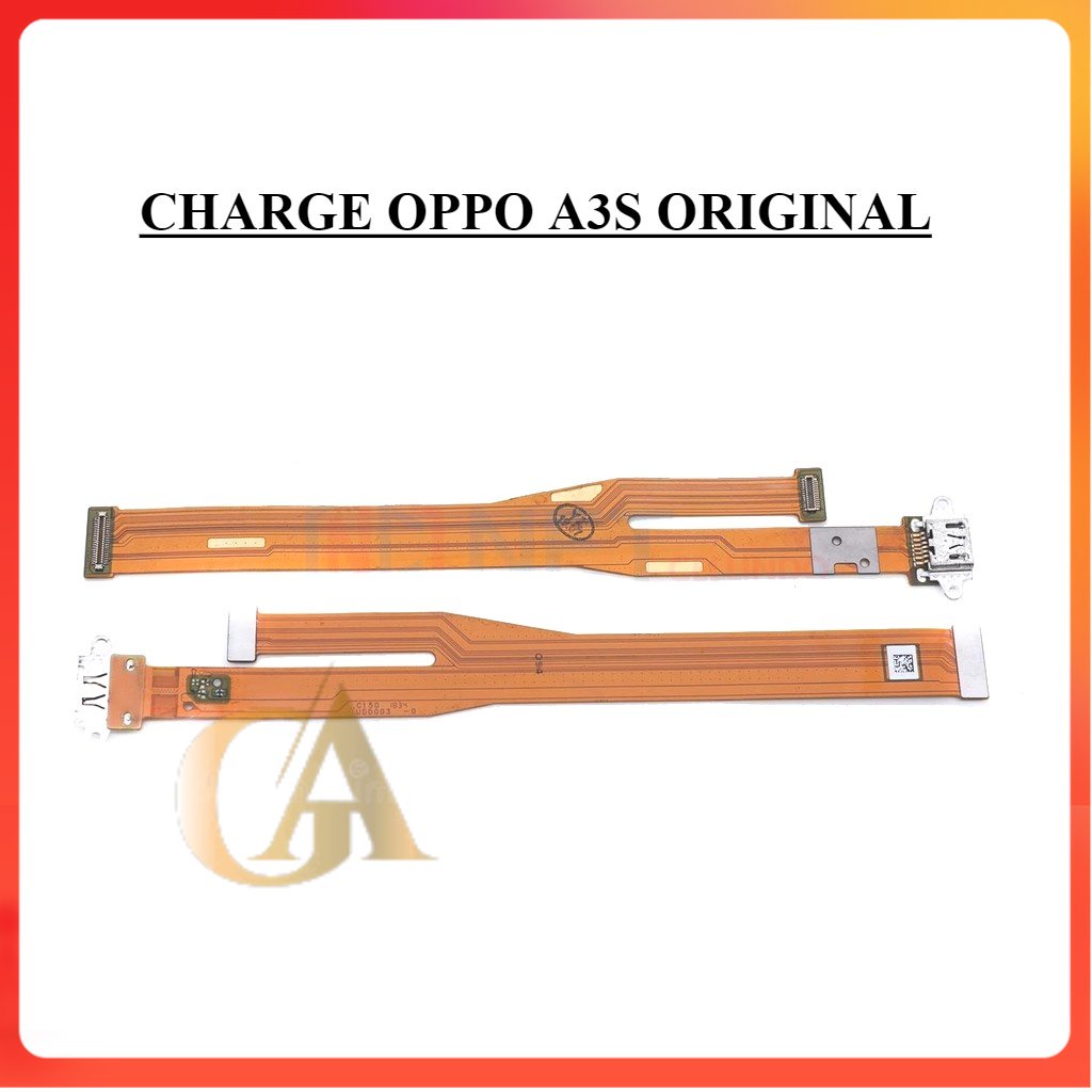 FLEXIBLE CHARGER OPPO A3S / FLEX CHARGE OPPO A3S ORIGINAL free buble dan kardus packing