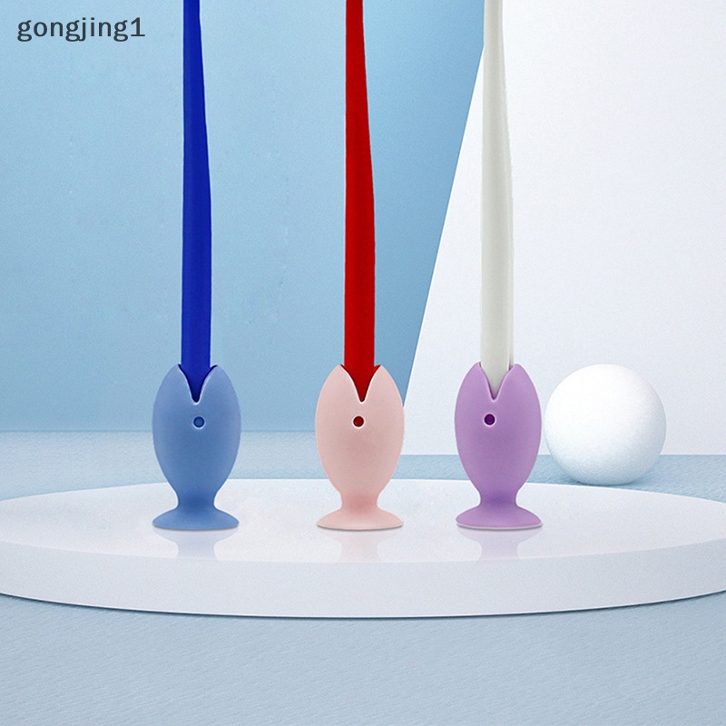 Ggg Kartun Hewan Tempat Sikat Gigi Silikon Ikan Kecil Toothbrush Head Covers Portable Travel Toothbrush Penutup Kepala Pelindung ID