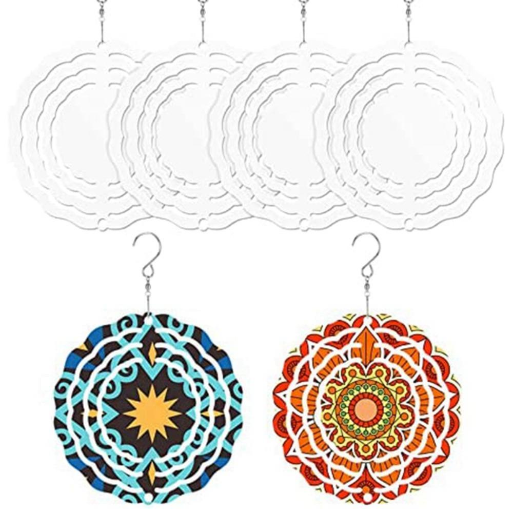 Populer Sublimasi Lonceng Angin Kerajinan Halaman Taman Yard Spinner Home Decor Hiasan Gantung Hanging Wind