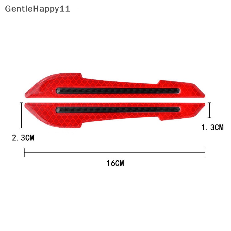 Gentlehappy 1pasang Strip Reflektif Bumper Mobil Spion Tanda Peringatan Keamanan Spion Mobil Stiker Reflektif Strip Dekoratif Aksesoris Mobil id