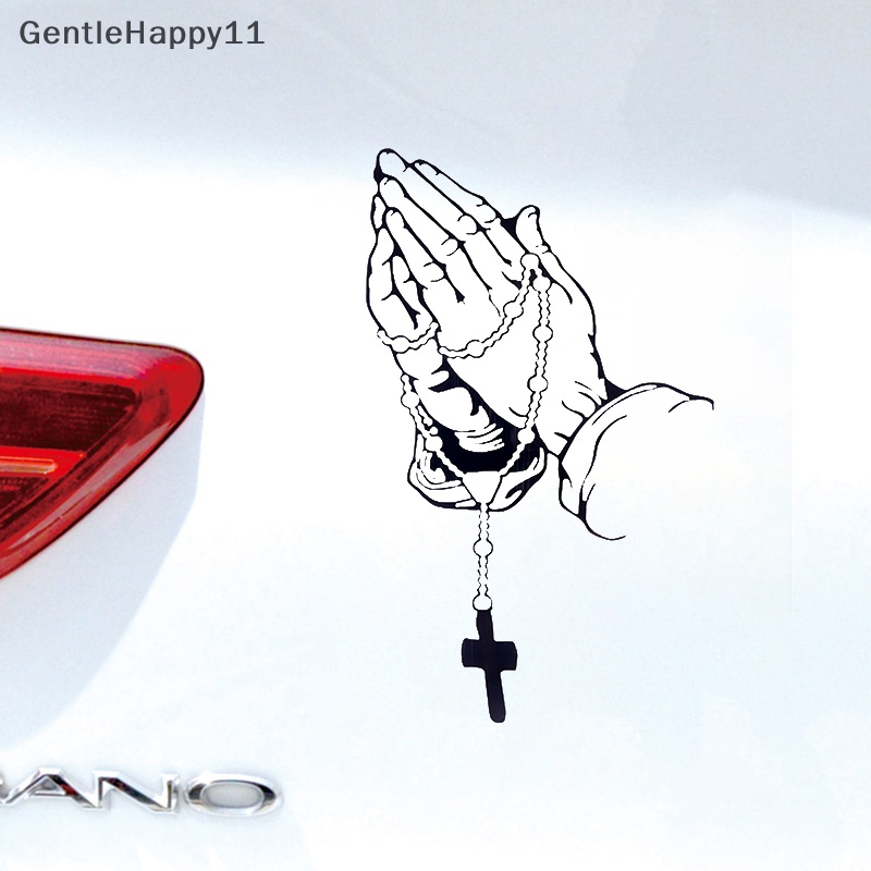 Gentlehappy Colorful Car Prayer Gesture Laser Sticker God Jesus Christ Stiker Mobil Fashion id