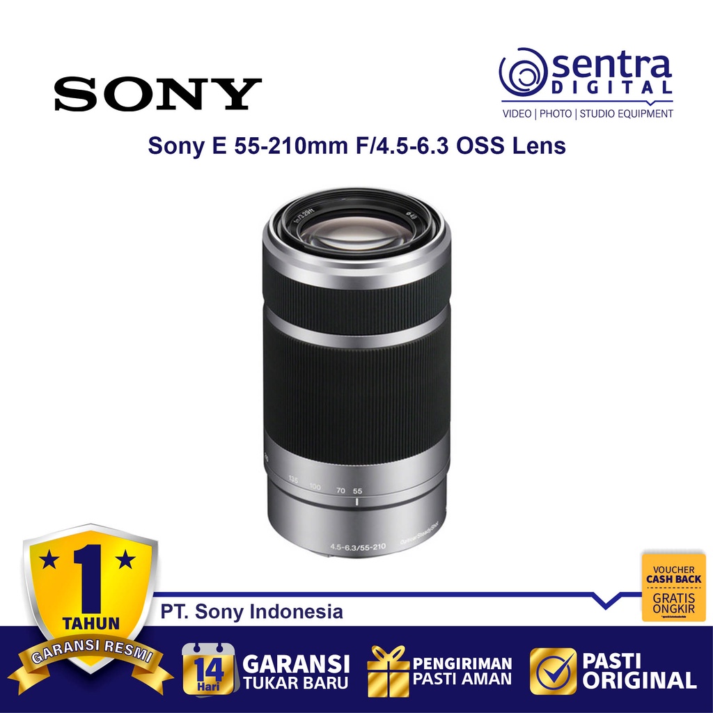 Sony E-Mount 55-210mm F/4.5-6.3 OSS Lens ( SEL55210 ) Silver