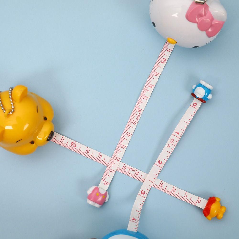 Rebuy Measuring Tape Cute 1M Key Chain Retractable Measure Ruler Mesure Tape Ruler