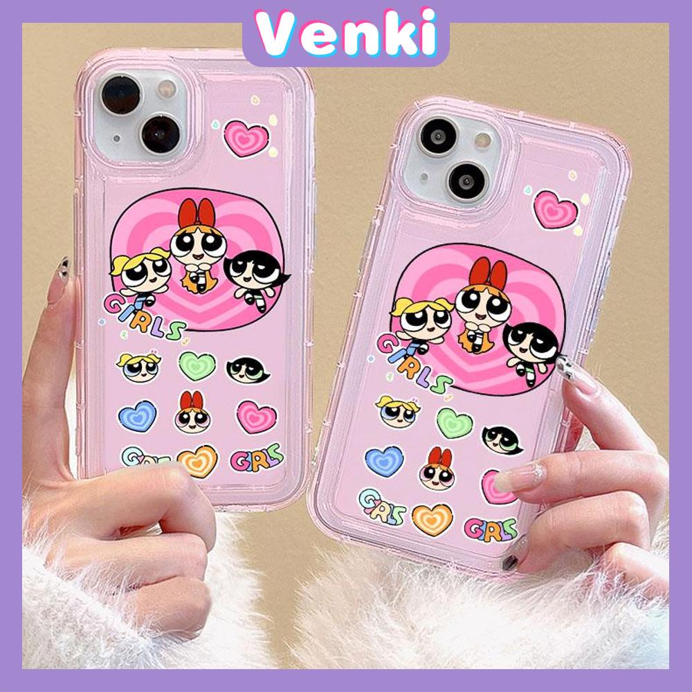 VENKI - For iPhone 11 Case Clear Phone Case TPU Soft Case Airbag Shockproof Protection Camera Cute Cartoon Little Girl Compatible with iPhone 14 13 Pro Max iPhone 12 Pro Max XR XS