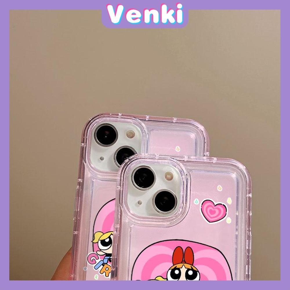 VENKI - For iPhone 11 Case Clear Phone Case TPU Soft Case Airbag Shockproof Protection Camera Cute Cartoon Little Girl Compatible with iPhone 14 13 Pro Max iPhone 12 Pro Max XR XS