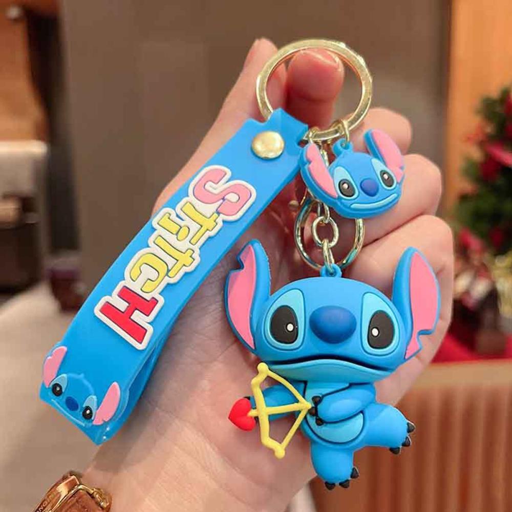 Timekey Keren Kartun Anime Figurine Gantungan Kunci Wanita Pria Anime Keyrings Untuk Handbag Ransel Anak Perempuan Pesta Ulang Tahun L8V2