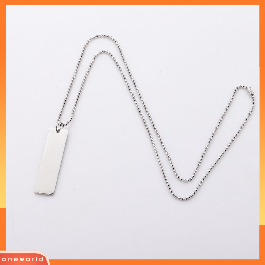 [ONE] Kalung Pendent Stainless Steel Tipis Geometris Manik Bulat Leher Rantai Fashion Perhiasan