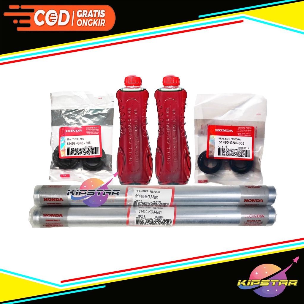 PAKET AS SHOCK DEPAN GENIO BEAT NEW / AS SHOCK GENIO+SEAL SHOCK+SEAL TUTUP ABU+OLI SHOCK GENIO K0J