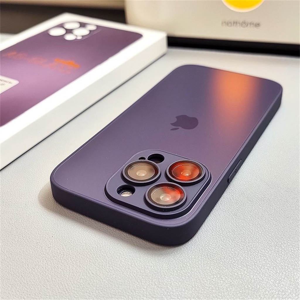 Original iPhone Dengan logo case iPhone 14 Pro Max case iPhone 12 13 Pro Max14 Plus case Kamera Perlindungan Lensa Mewah shockproof Pelindung matte hard case