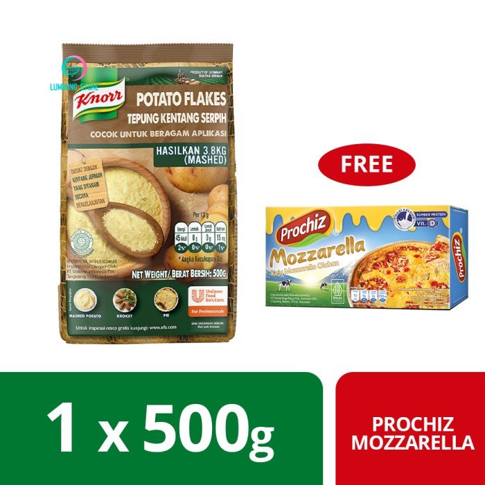 

Knorr Potato Flakes 500g Free Prochiz Mozzarella