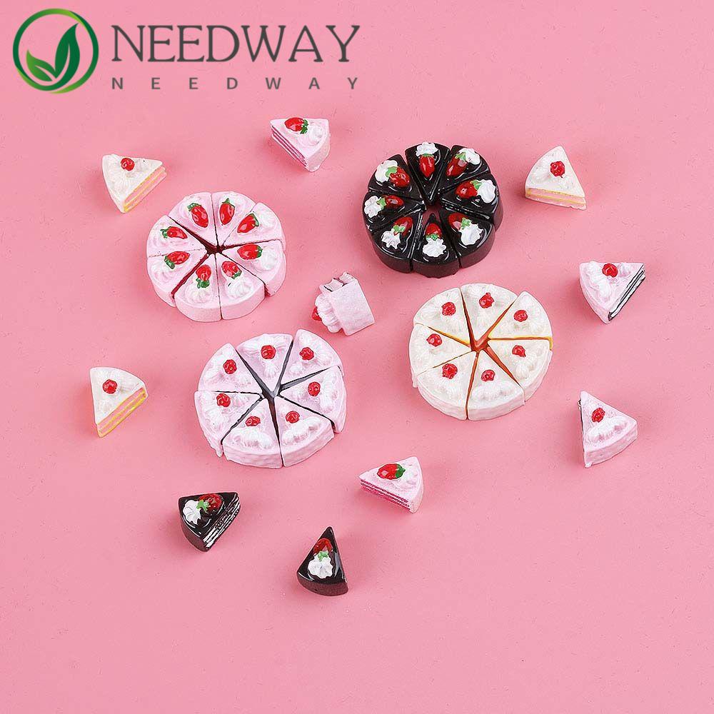 Needway   Rumah Boneka Kue Mini 10pcs Kue Miniatur Ornamen Craft Cake Pretend Play Mainan Aksesoris Rumah Boneka Dapur Mainan Anak