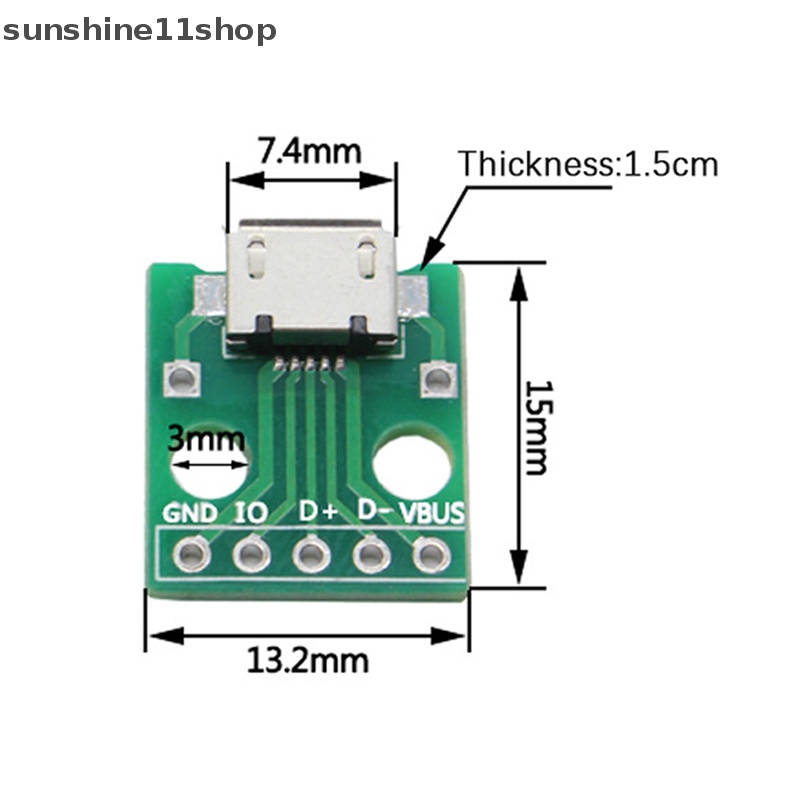 Sho Type-C Micro USB To DIP Adapter Female Konektor B Type PCB Converter Breadboard USB-01 Switch Board SMT Ibu Duduk Dengan Kawat N