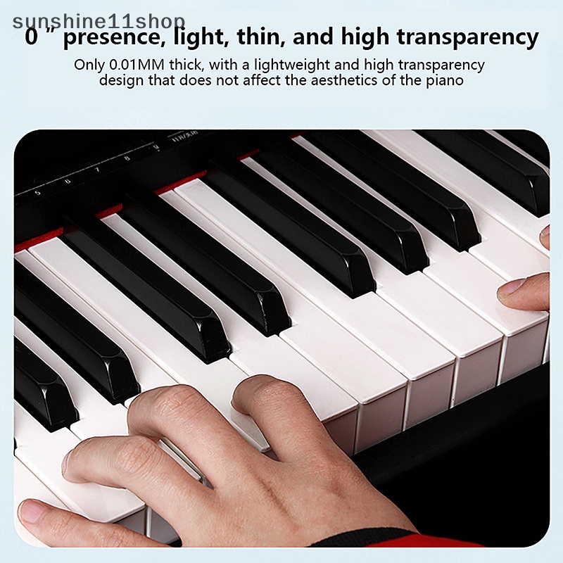 Sho Stiker Piano Untuk Kunci Stiker Keyboard Piano Transparan Anak Dewasa N