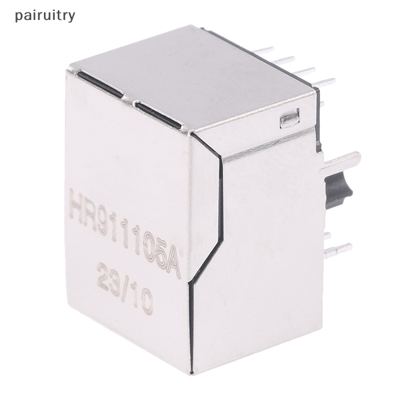 Prt 2PCS HR911105A Ethernet Interface RJ45 Trafo Jaringan 100M Single Port RJ45 Connector PRT